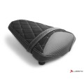 LUIMOTO DIAMOND Passenger Seat Covers for the YAMAHA YZF-R3 (15-24), YZF-R25 (14-20), and MT-03 (20-23)